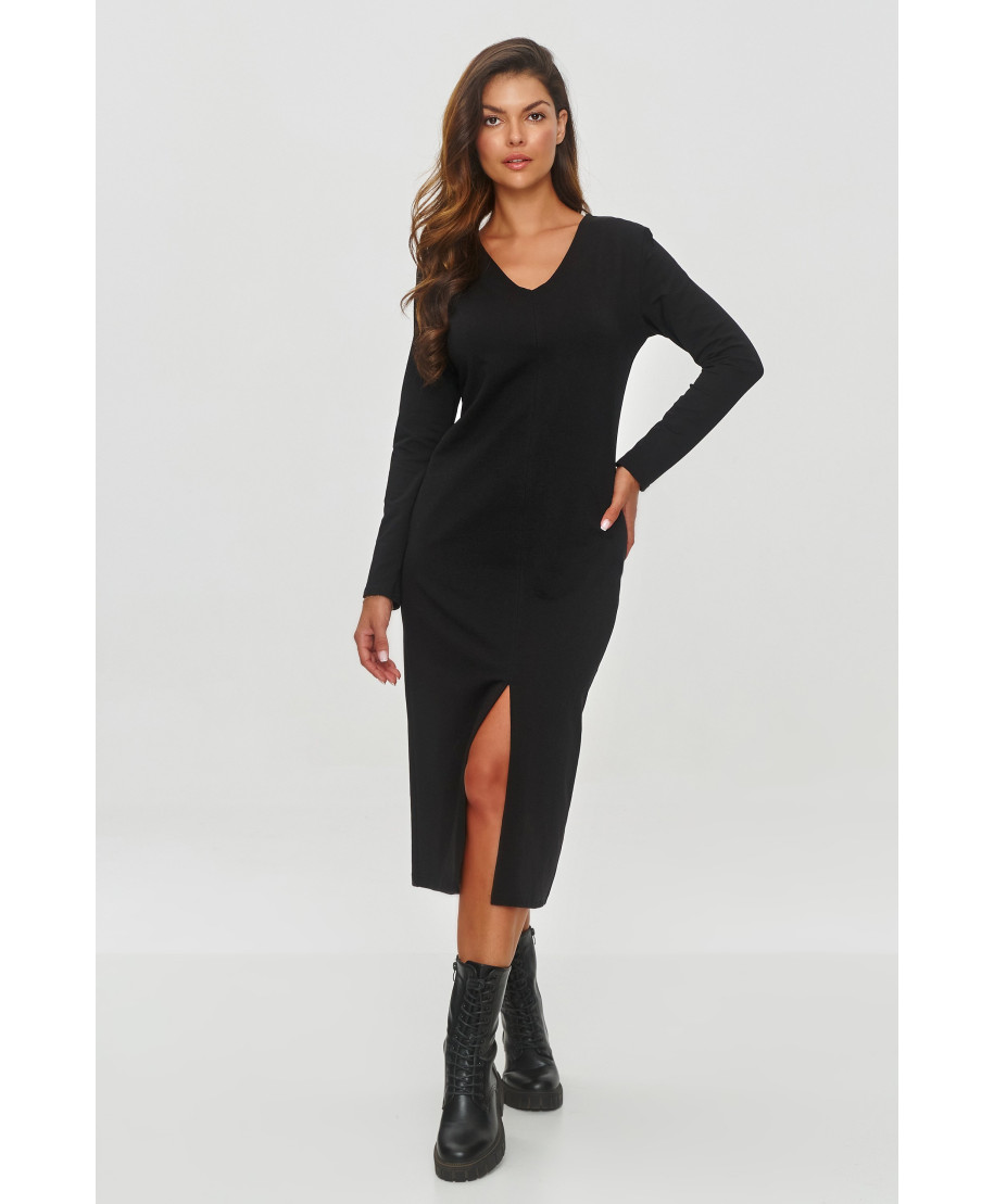 Treniņtērpa kleita ar šķēlumu priekšpusē Šokolāde M845