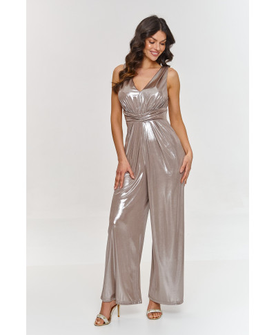 Metālisks kombinezons ar platām kapučīno kājām M885