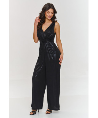 Metalo spalvos kombinezonas su plačiomis klešnėmis juodas M885