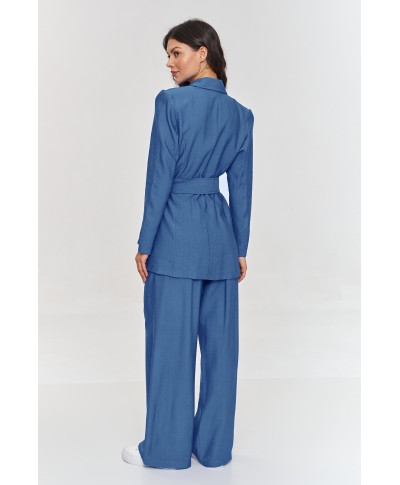 Sieviešu zilas džinsu jakas un bikšu komplekts M883