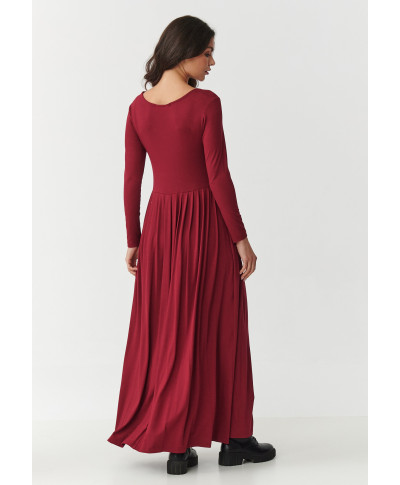 ilga platejanti suknele bordo M896