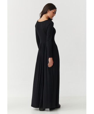 ilga platejanti suknele juoda M896