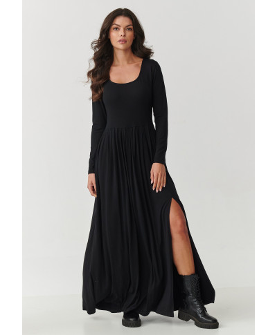 ilga platejanti suknele juoda M896