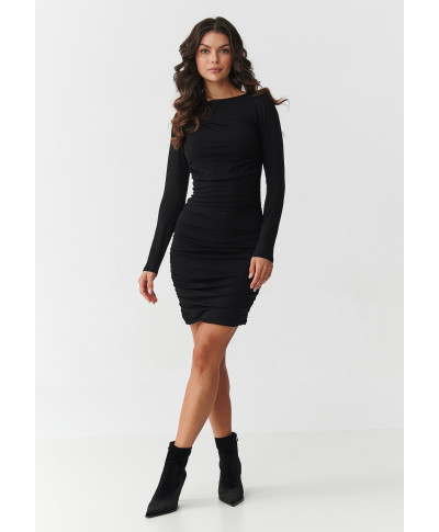 aptempta suknele mini su marszczeniem juoda M899