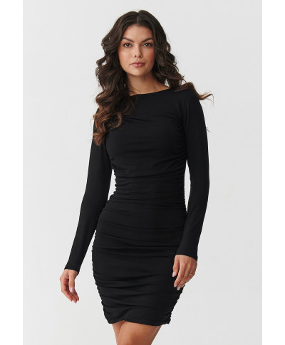 aptempta suknele mini su marszczeniem juoda M899