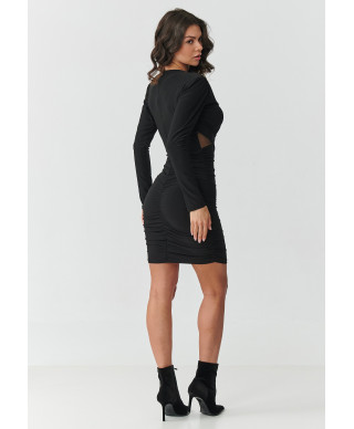 aptempta suknele mini su tiulową wstawką juoda M913