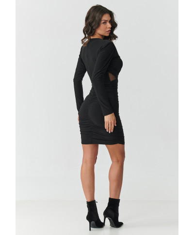 aptempta suknele mini su tiulową wstawką juoda M913