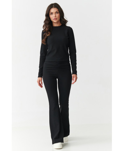 elegantiskas komplektas su prążkowanego materiału juodas M893