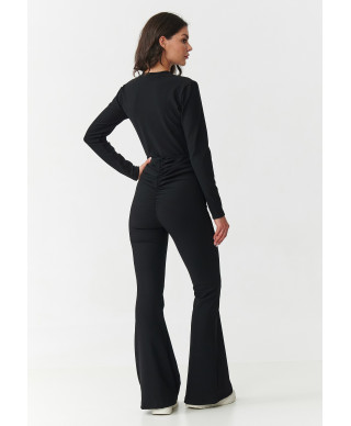 elegantiskas komplektas su prążkowanego materiału juodas M893