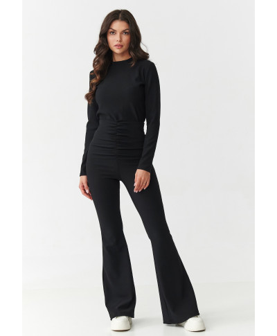 elegantiskas komplektas su prążkowanego materiału juodas M893