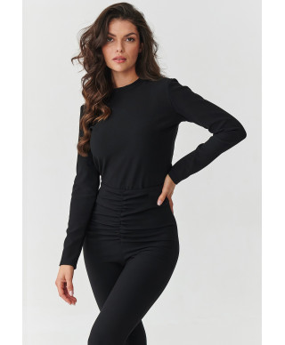 elegantiskas komplektas su prążkowanego materiału juodas M893