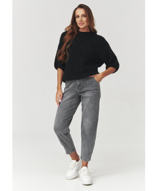 Jeansy mom fit su wysokim stanem pilkas jeans C14