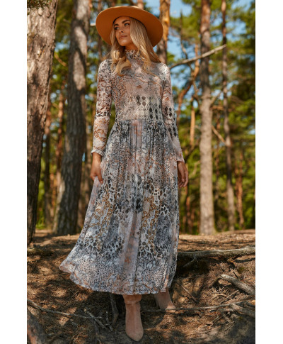 Siatkowa suknele maxi su golfu wz.37 M764