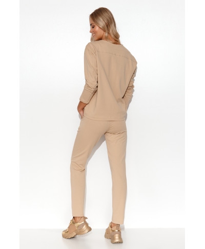 elegantiskas moteriskas rinkinys dresowy piaskowy M782