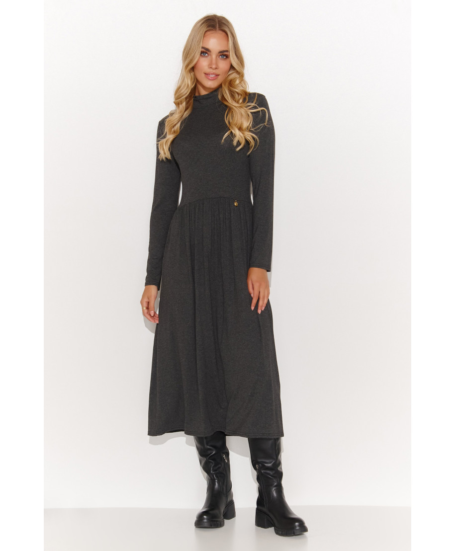 suknele megztas wiskozowej grafitowy melanzas M808