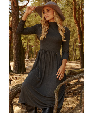 suknele megztas wiskozowej grafitowy melanzas M808