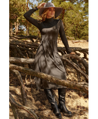 suknele megztas wiskozowej grafitowy melanzas M808