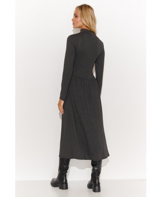suknele megztas wiskozowej grafitowy melanzas M808