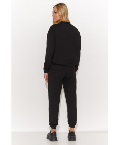 Minimalistyczny moteriskas komplektas dresowy juodas M804