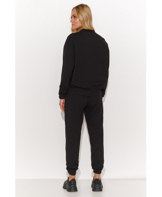 Minimalistyczny moteriskas komplektas dresowy juodas M804