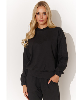 Minimalistyczny moteriskas komplektas dresowy juodas M804