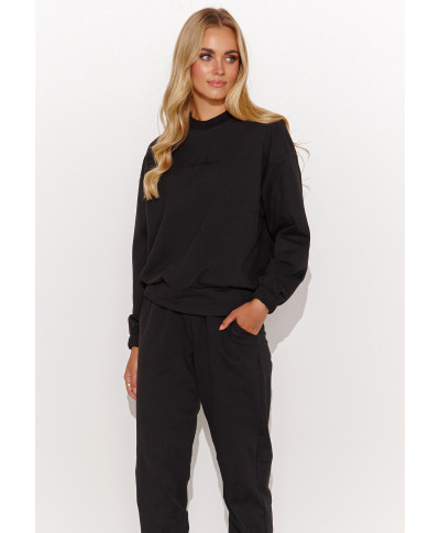 Minimalistyczny moteriskas komplektas dresowy juodas M804