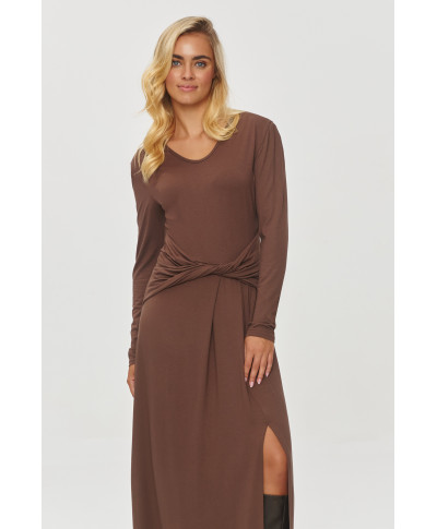 ilga suknele su przełożeniem per liemeni sokoladine M838