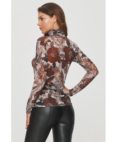 Wzorzysta palaidine su wysokim golfem rastas 53 M862