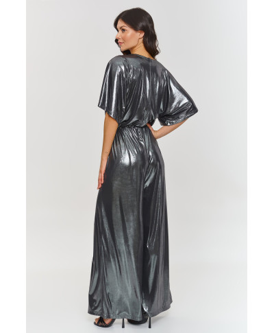 Metaliczny kombinezonas su iskirpte  serek grafitowy M884