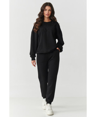 komplektas dresowy su haftowanym logotipu juodas M889