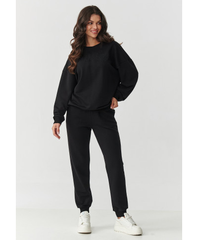 komplektas dresowy su haftowanym logotipu juodas M889