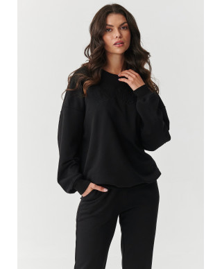 komplektas dresowy su haftowanym logotipu juodas M889