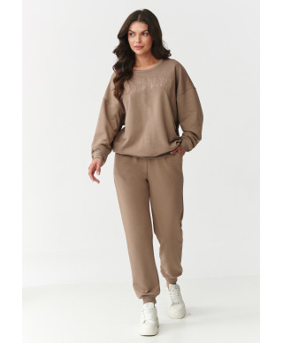 komplektas dresowy su haftowanym logotipu latte M889