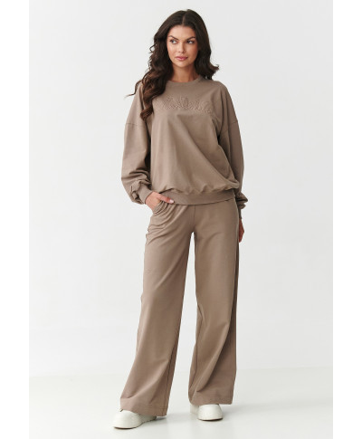 komplektas dresowy su szerokimi nogawkami ir haftowaną aplikacją moka M890