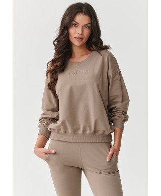 komplektas dresowy su lekko dopasowanymi spodniami ir luźną bluzą moka M891