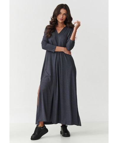 viskozine suknele maxi su rozcięciami antracytowa M895