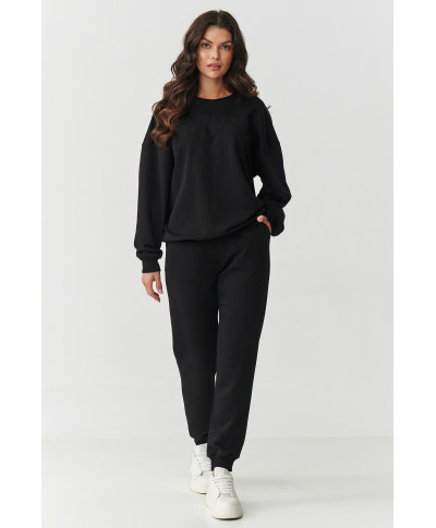 komplektas dresowy su haftowanym logotipu juodas M889