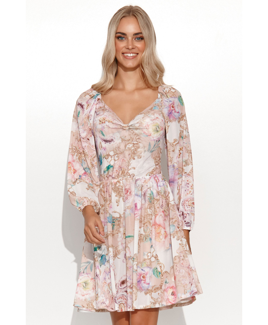 Gaisīga kleita ar sasienamu muguru tīkls 40 M802