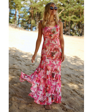 ilga letnia suknia ant wiązanych ramiączkach tinklelis 39 M799