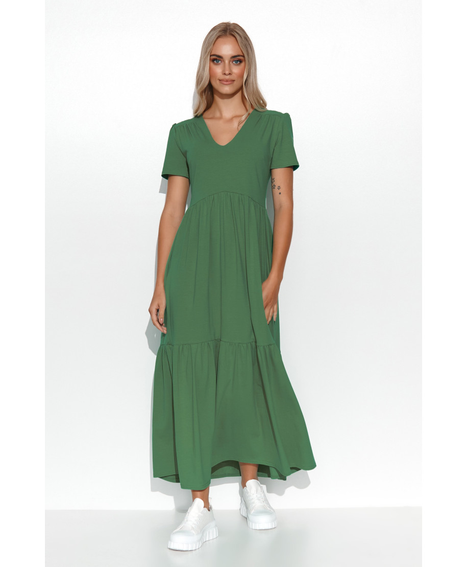 suknele maxi su iskirpte  serek kaktusowa M549