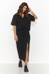 moteriskas rinkinys ze spódnicą ołówkową juodas NU468