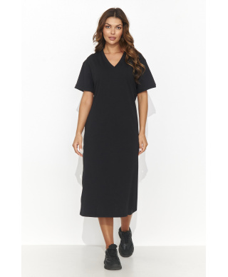 megzta suknele za kolano juoda NU467