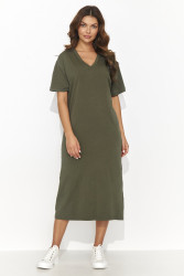 megzta suknele za kolano chaki NU467