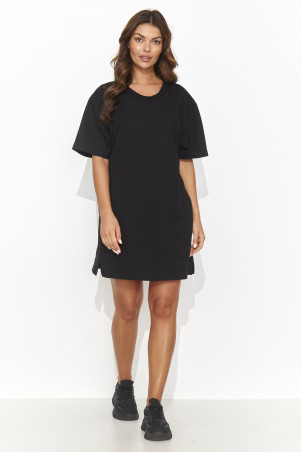 trumpa suknele dresowa juoda NU474