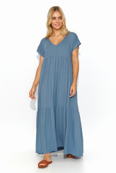 suknele maxi is viskozes denim M828