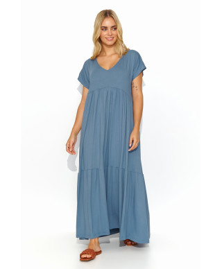suknele maxi is viskozes denim M828