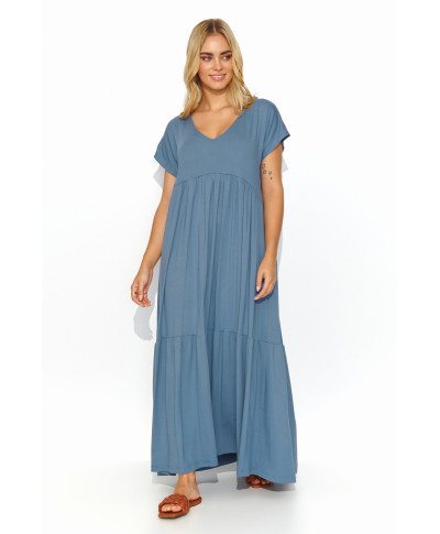 suknele maxi is viskozes denim M828