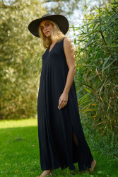 suknele maxi oversize juoda M830