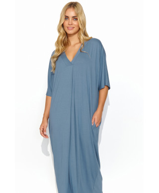 Ilga oversize viskozės suknelė denim M820