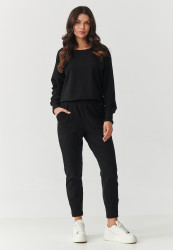 Dresowy komplektas o luźnym kroju juodas M888